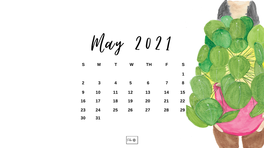 May 2021 Illustrated Desktop Wallpaper