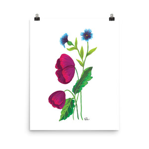 Poppy Florals - Art Print
