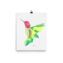 Load image into Gallery viewer, Anna&#39;s Hummingbird * Green - Art Print