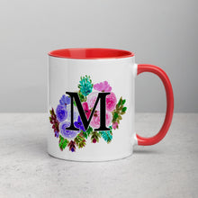 Load image into Gallery viewer, Letter M Floral Mug