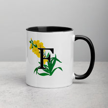 Load image into Gallery viewer, Letter F Floral Mug