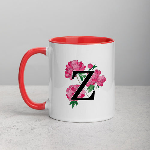 Letter Z Floral Mug
