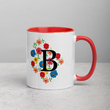 Load image into Gallery viewer, Letter B Floral Mug