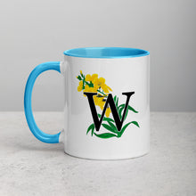 Load image into Gallery viewer, Letter W Floral Mug