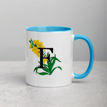 Load image into Gallery viewer, Letter F Floral Mug