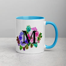 Load image into Gallery viewer, Letter M Floral Mug